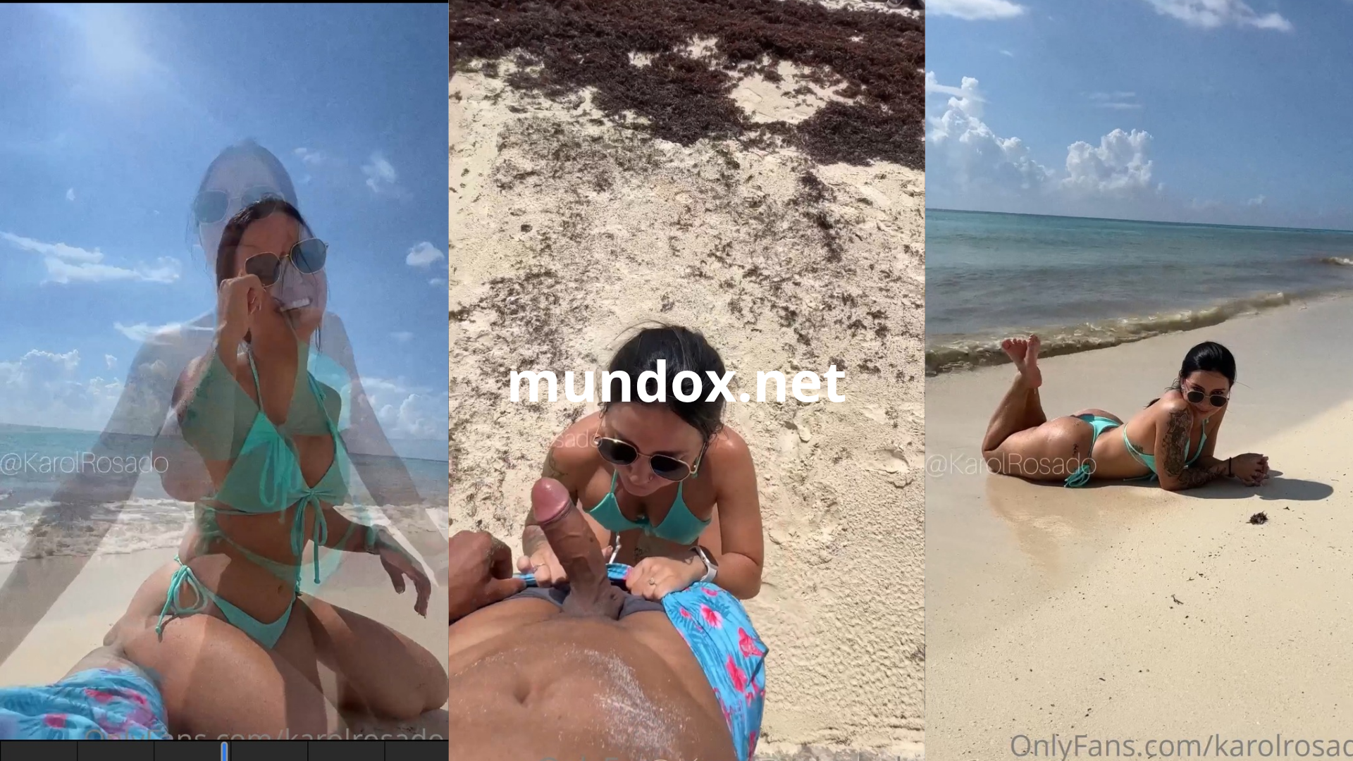 karol rosado Mamando verga en la playa para Onlyfans